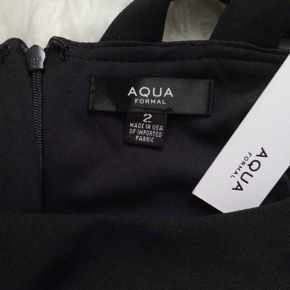 AQUA Double-Strap Illusion-Hem Midi Dress Size 2 - Picture 11 of 13
